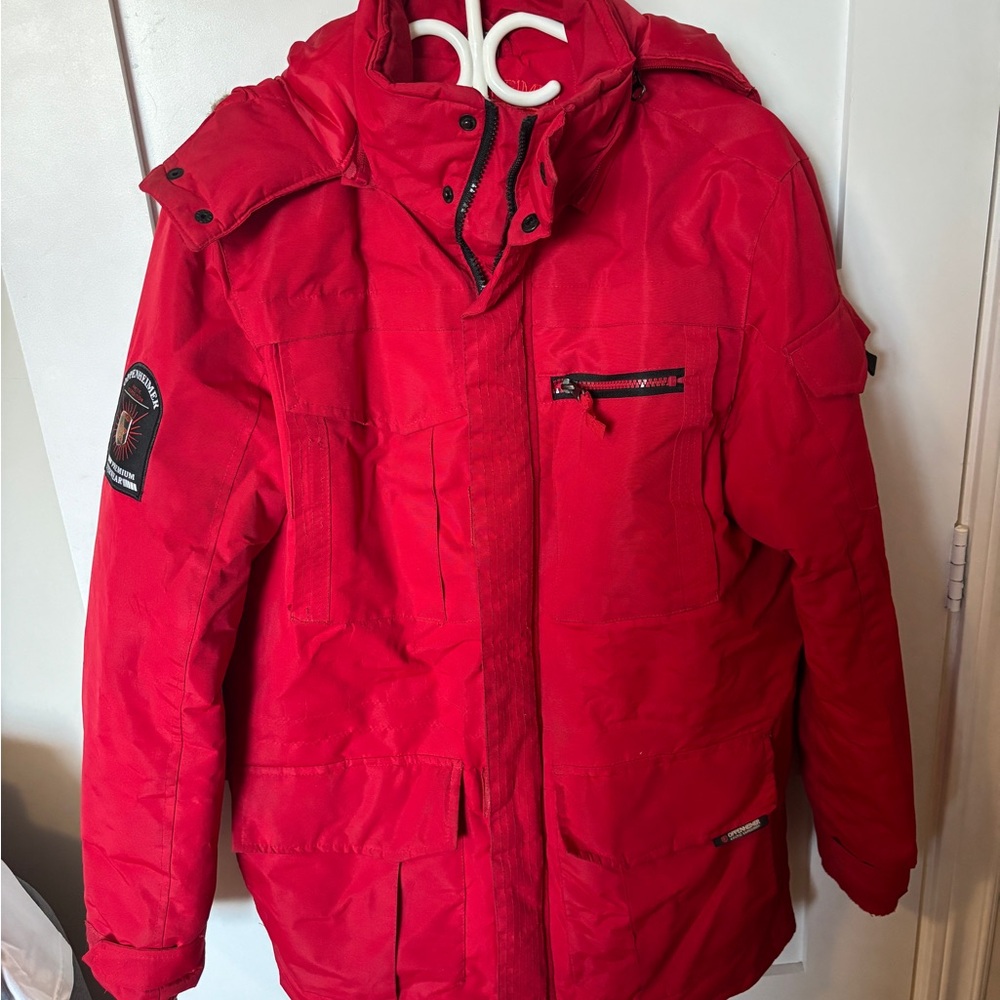 Men’s Oppenheimer Premium Outerwear Red Winter Parka Jacket